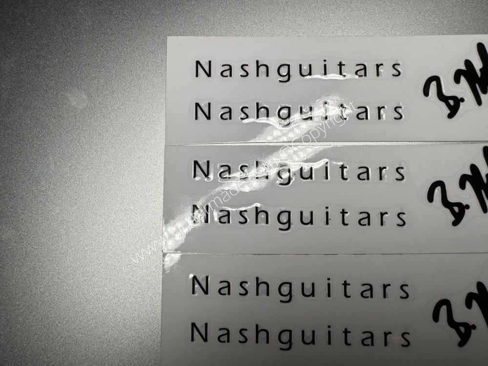 SHIP FROM CHINA !! BLACK NASHGUITARS BASS Guitar VINLY Neck Headstock Decals Sticker