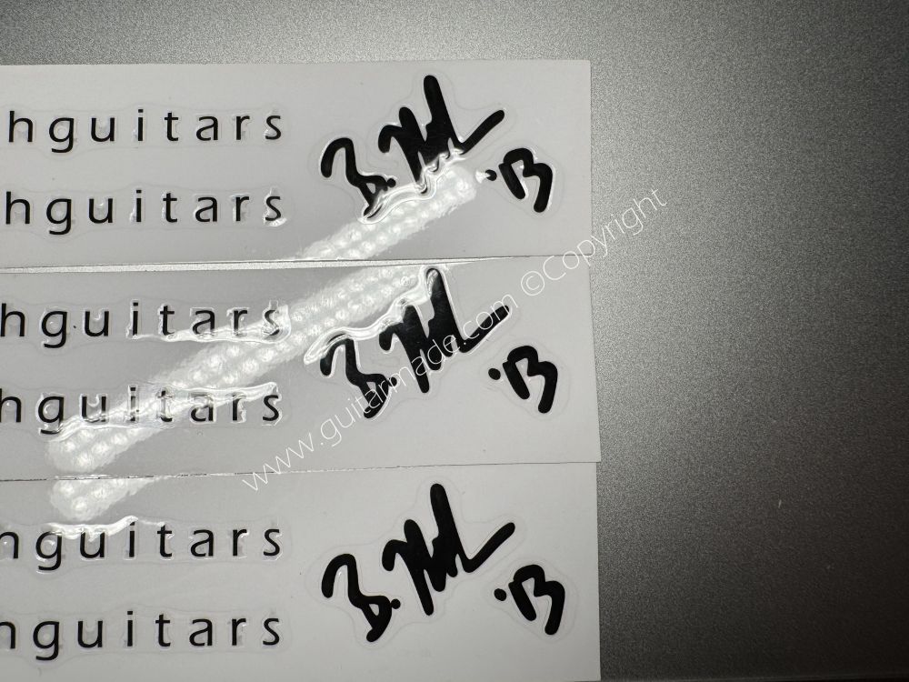 SHIP FROM CHINA !! BLACK NASHGUITARS BASS Guitar VINLY Neck Headstock Decals Sticker