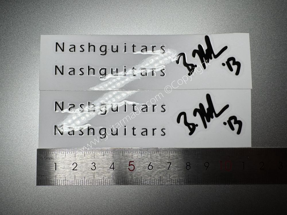 SHIP FROM CHINA !! BLACK NASHGUITARS BASS Guitar VINLY Neck Headstock Decals Sticker