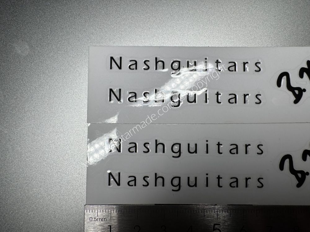 SHIP FROM CHINA !! BLACK NASHGUITARS BASS Guitar VINLY Neck Headstock Decals Sticker