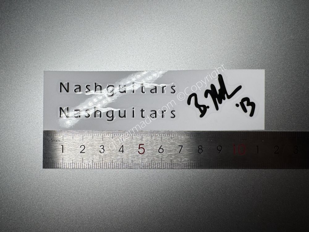 SHIP FROM CHINA !! BLACK NASHGUITARS BASS Guitar VINLY Neck Headstock Decals Sticker