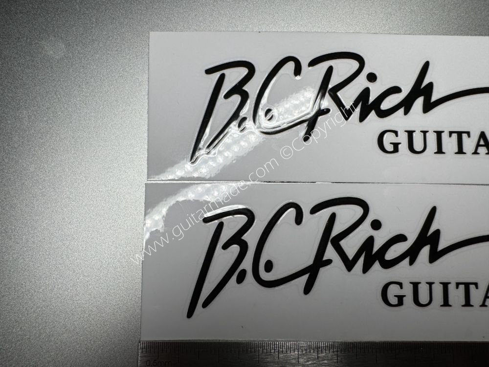 SHIP FROM CHINA !! BLACK B.C.RICH GUITARS BASS Guitar VINLY Neck Headstock Decals Sticker