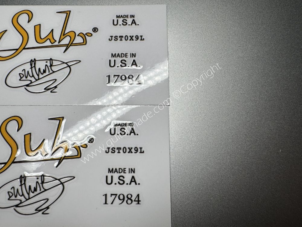 SHIP FROM CHINA !! SUHR BASS Guitar VINLY Neck Headstock Decals Sticker
