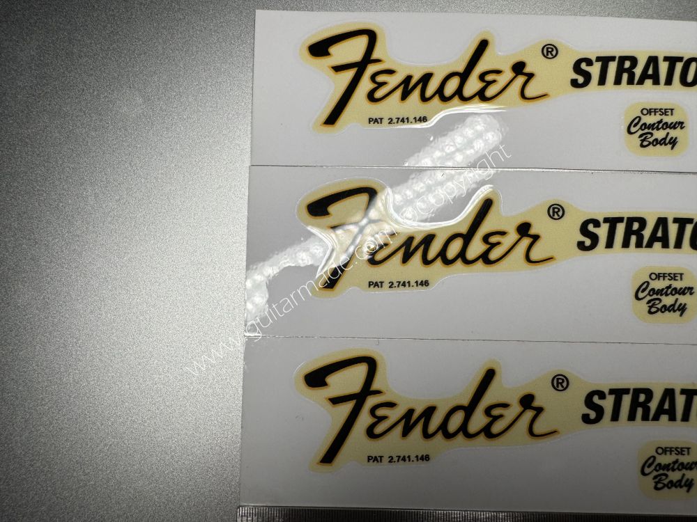 SHIP FROM CHINA !! FENDER STROCASTER GUITARS BASS Guitar VINLY Neck Headstock Decals Sticker