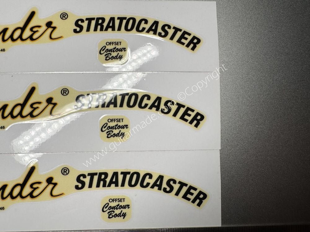 SHIP FROM CHINA !! FENDER STROCASTER GUITARS BASS Guitar VINLY Neck Headstock Decals Sticker
