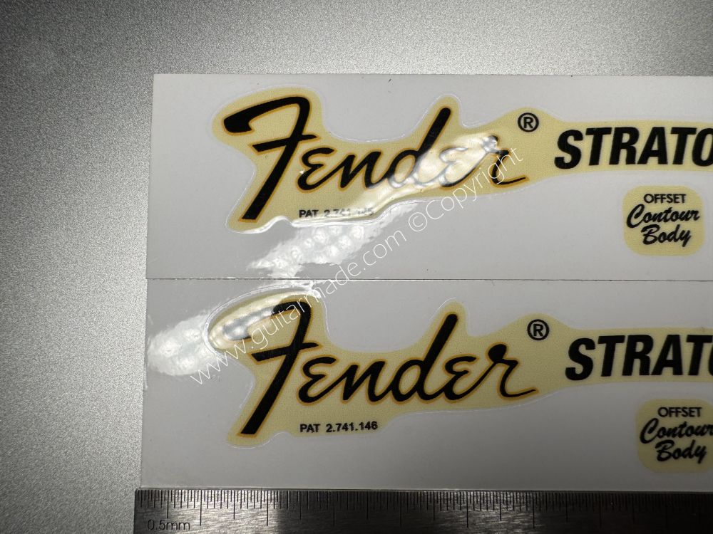 SHIP FROM CHINA !! FENDER STROCASTER GUITARS BASS Guitar VINLY Neck Headstock Decals Sticker