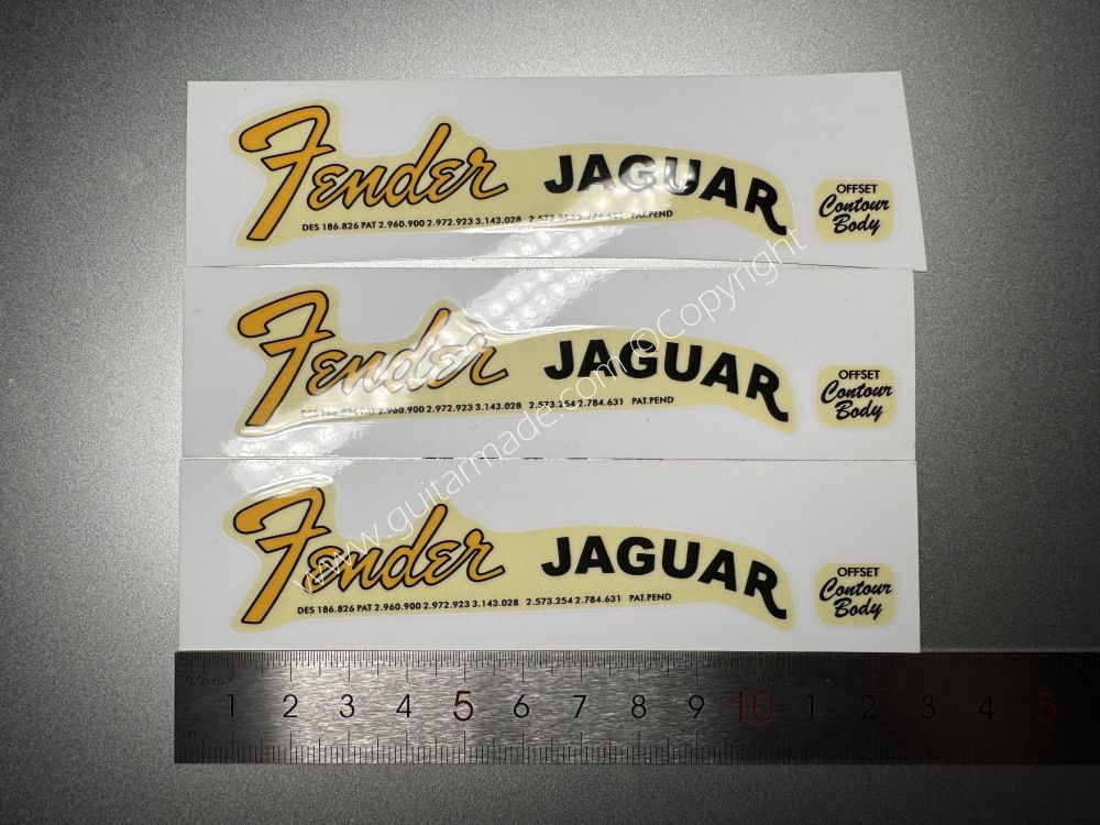 SHIP FROM CHINA !! FENDER GAGUAR GUITARS BASS Guitar VINLY Neck Headstock Decals Sticker
