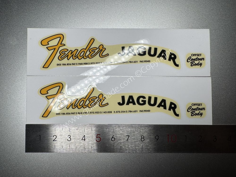 SHIP FROM CHINA !! FENDER GAGUAR GUITARS BASS Guitar VINLY Neck Headstock Decals Sticker