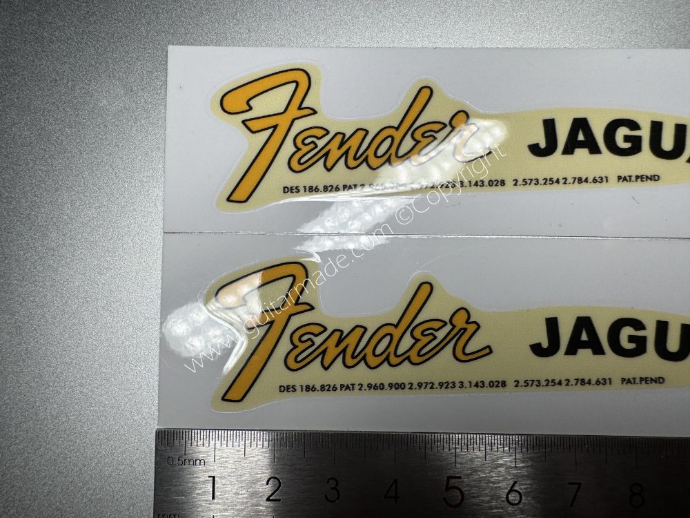 SHIP FROM CHINA !! FENDER GAGUAR GUITARS BASS Guitar VINLY Neck Headstock Decals Sticker