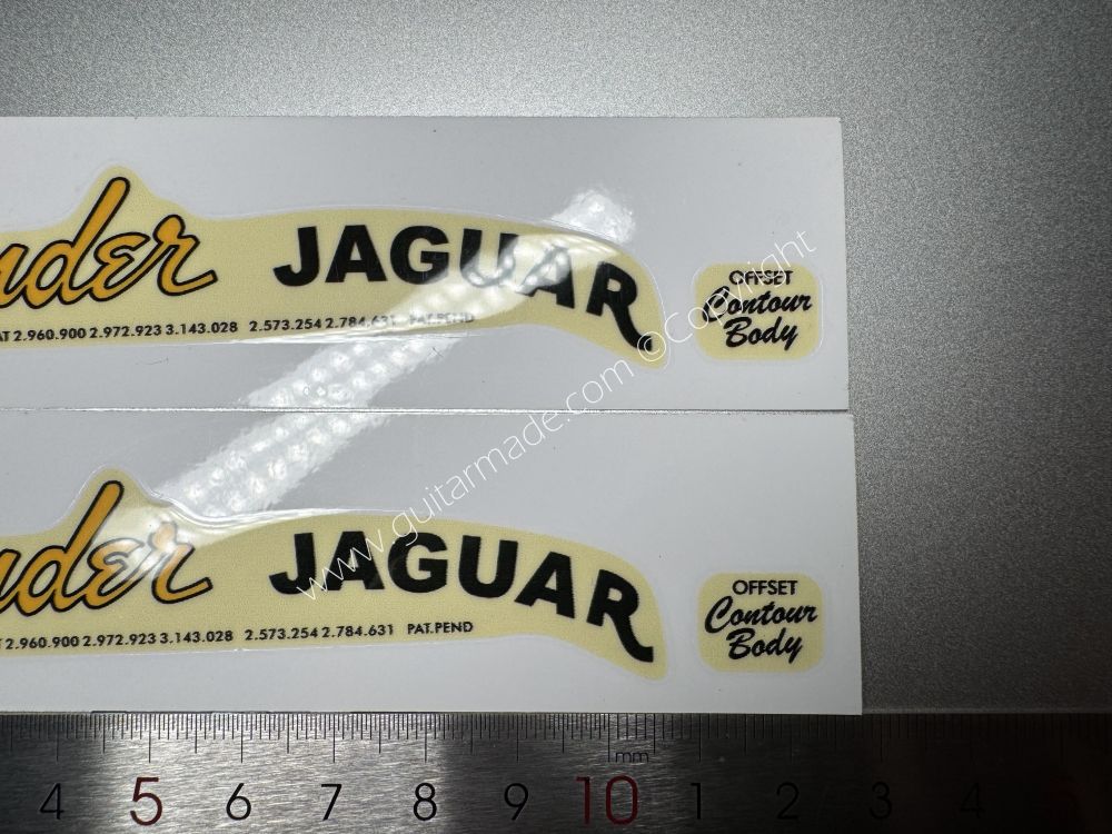SHIP FROM CHINA !! FENDER GAGUAR GUITARS BASS Guitar VINLY Neck Headstock Decals Sticker