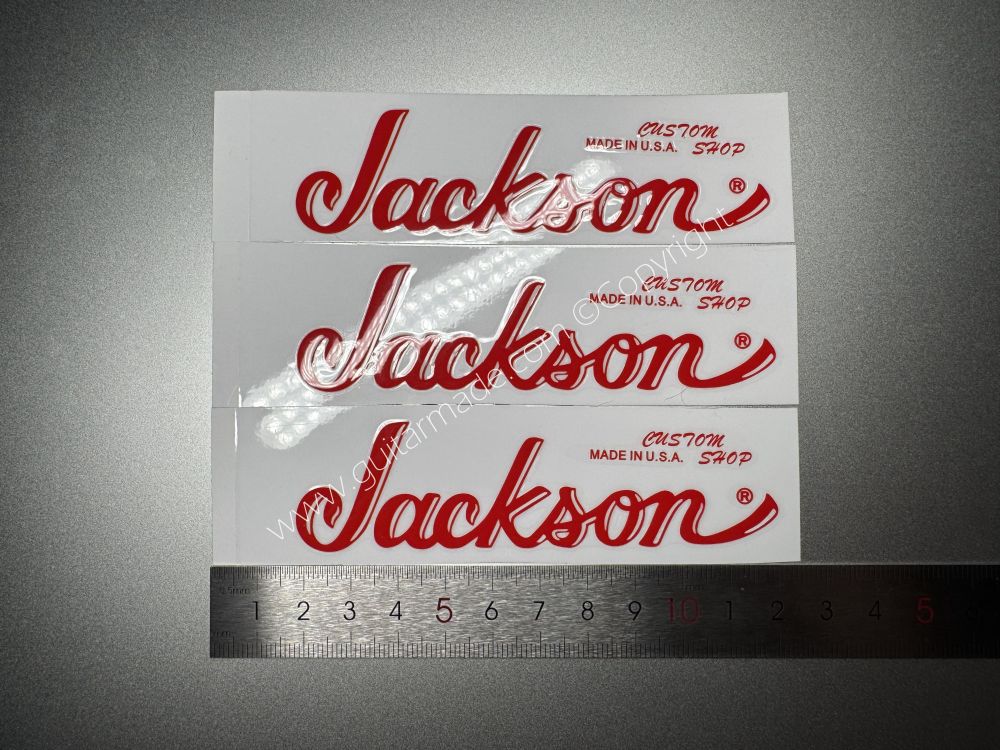SHIP FROM CHINA !! RED FENDER JACKSON GUITARS BASS Guitar VINLY Neck Headstock Decals Sticker