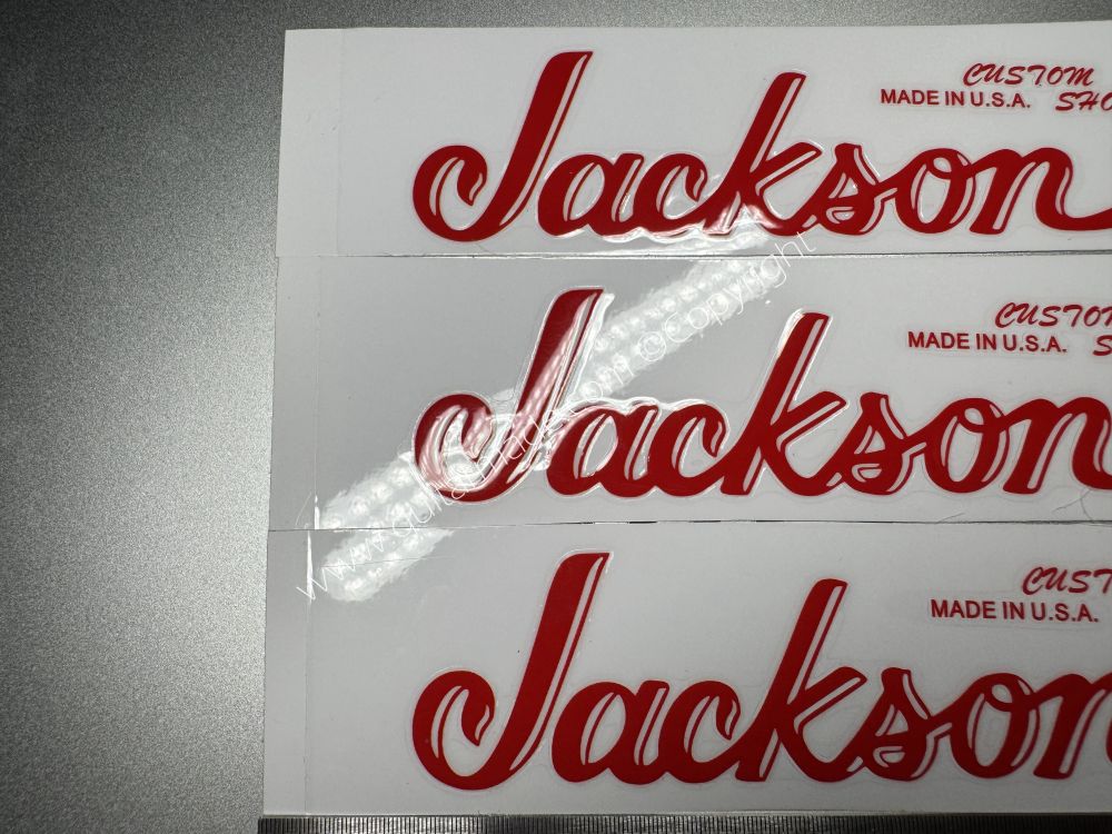 SHIP FROM CHINA !! RED FENDER JACKSON GUITARS BASS Guitar VINLY Neck Headstock Decals Sticker