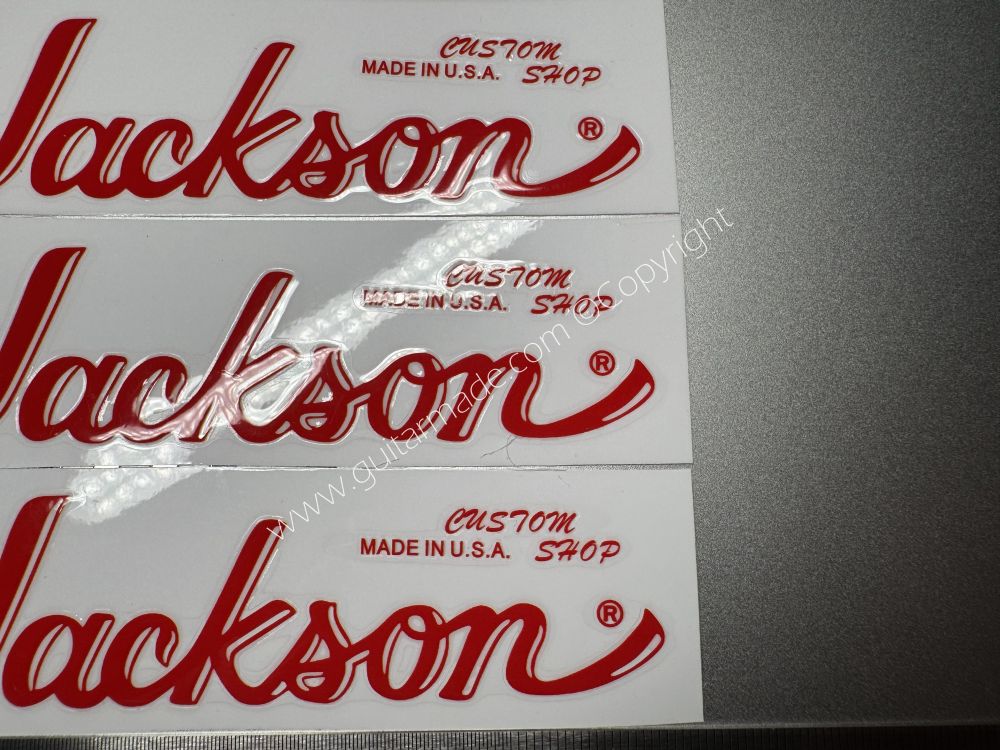 SHIP FROM CHINA !! RED FENDER JACKSON GUITARS BASS Guitar VINLY Neck Headstock Decals Sticker