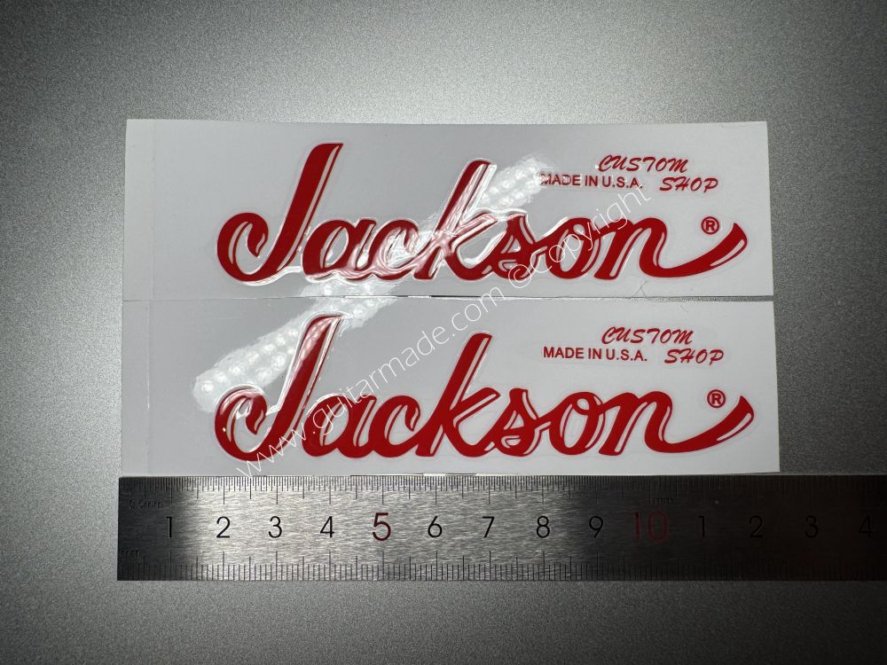 SHIP FROM CHINA !! RED FENDER JACKSON GUITARS BASS Guitar VINLY Neck Headstock Decals Sticker