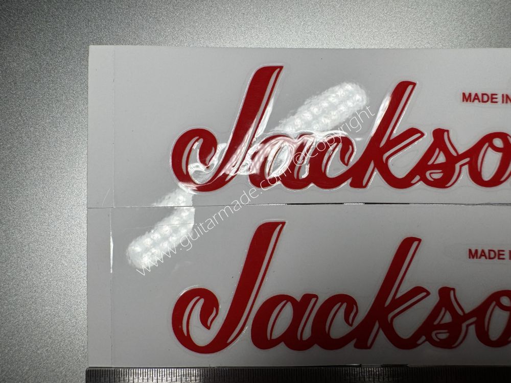 SHIP FROM CHINA !! RED FENDER JACKSON GUITARS BASS Guitar VINLY Neck Headstock Decals Sticker