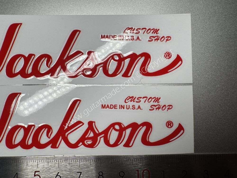 SHIP FROM CHINA !! RED FENDER JACKSON GUITARS BASS Guitar VINLY Neck Headstock Decals Sticker