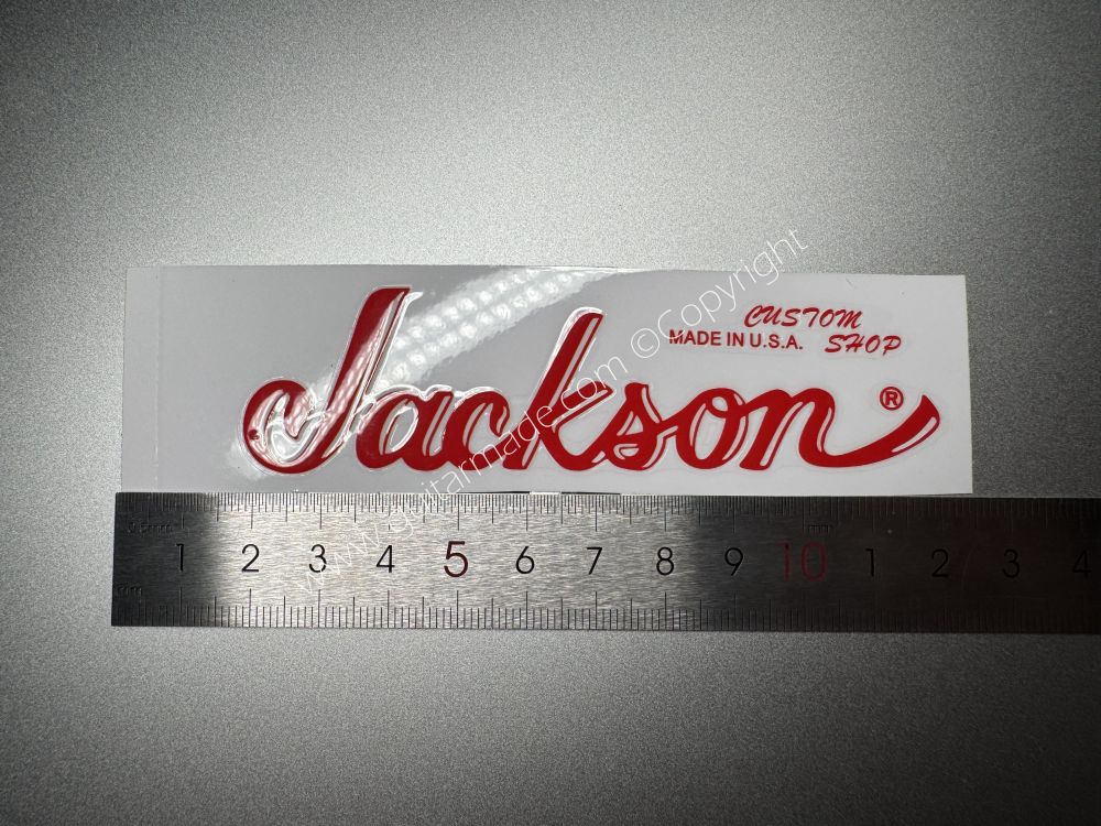 SHIP FROM CHINA !! RED FENDER JACKSON GUITARS BASS Guitar VINLY Neck Headstock Decals Sticker