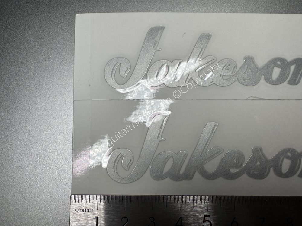 SHIP FROM CHINA !! BLING SILVER FENDER JAKESON GUITARS BASS Guitar VINLY Neck Headstock Decals Sticker