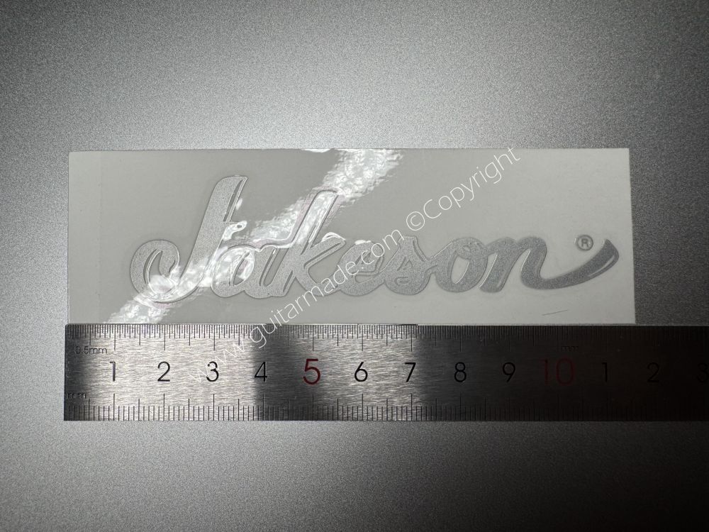 SHIP FROM CHINA !! BLING SILVER FENDER JAKESON GUITARS BASS Guitar VINLY Neck Headstock Decals Sticker