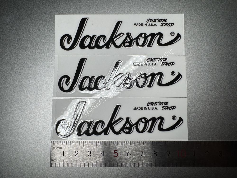 SHIP FROM CHINA !! BLACK FENDER JACKSON GUITARS BASS Guitar VINLY Neck Headstock Decals Sticker