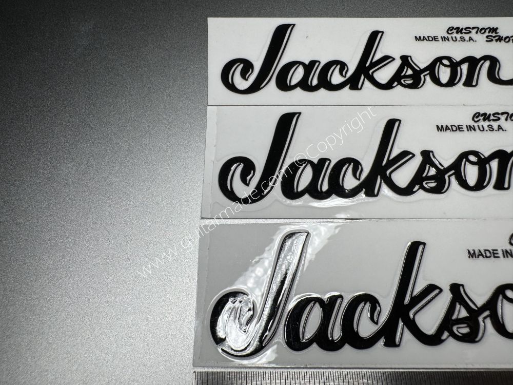 SHIP FROM CHINA !! BLACK FENDER JACKSON GUITARS BASS Guitar VINLY Neck Headstock Decals Sticker