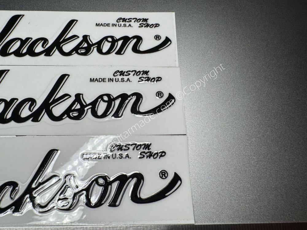 SHIP FROM CHINA !! BLACK FENDER JACKSON GUITARS BASS Guitar VINLY Neck Headstock Decals Sticker