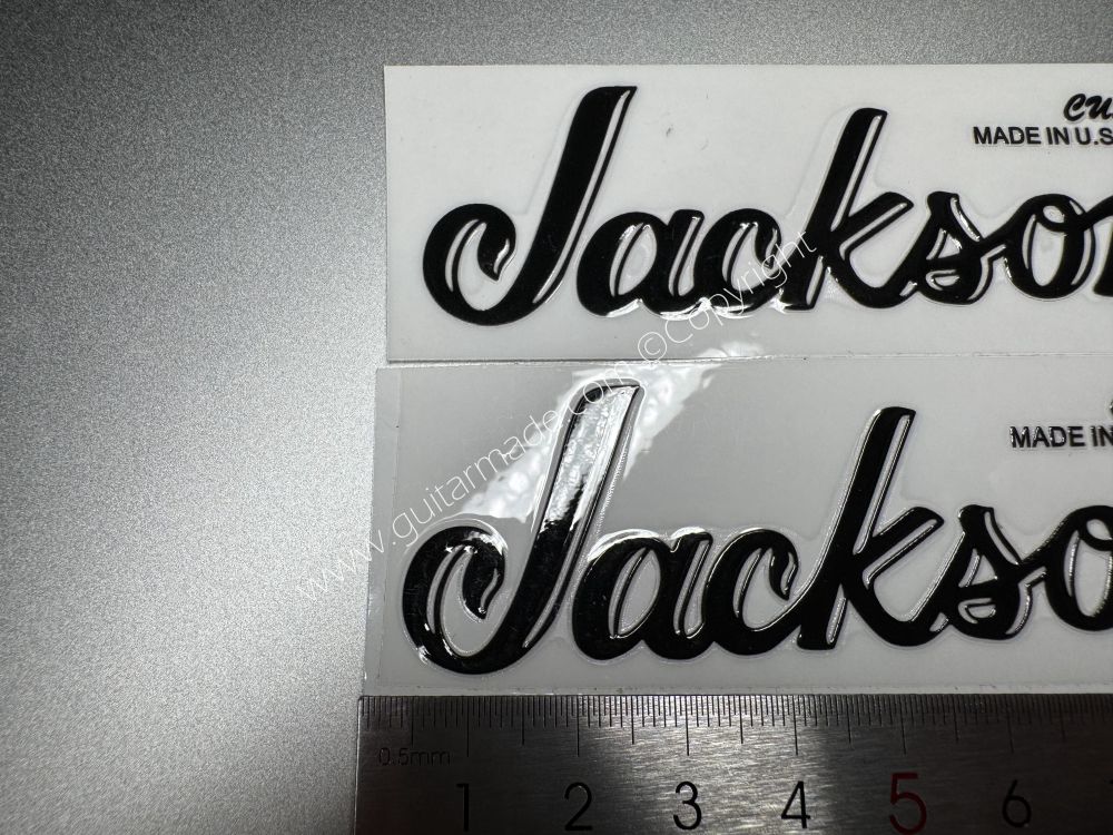 SHIP FROM CHINA !! BLACK FENDER JACKSON GUITARS BASS Guitar VINLY Neck Headstock Decals Sticker