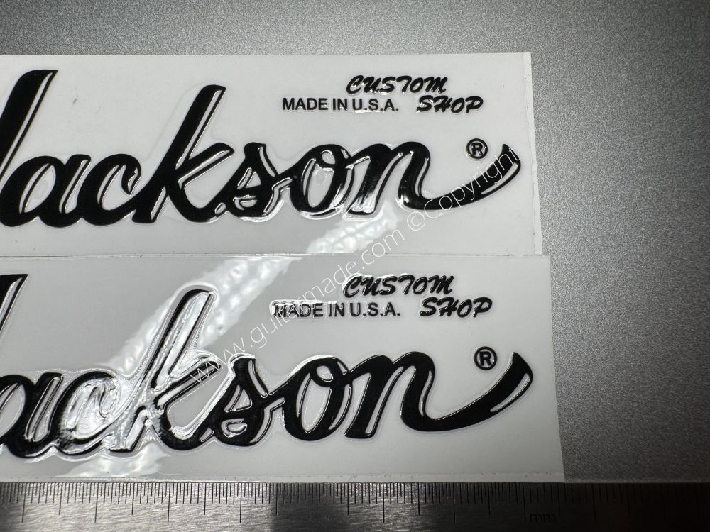 SHIP FROM CHINA !! BLACK FENDER JACKSON GUITARS BASS Guitar VINLY Neck Headstock Decals Sticker