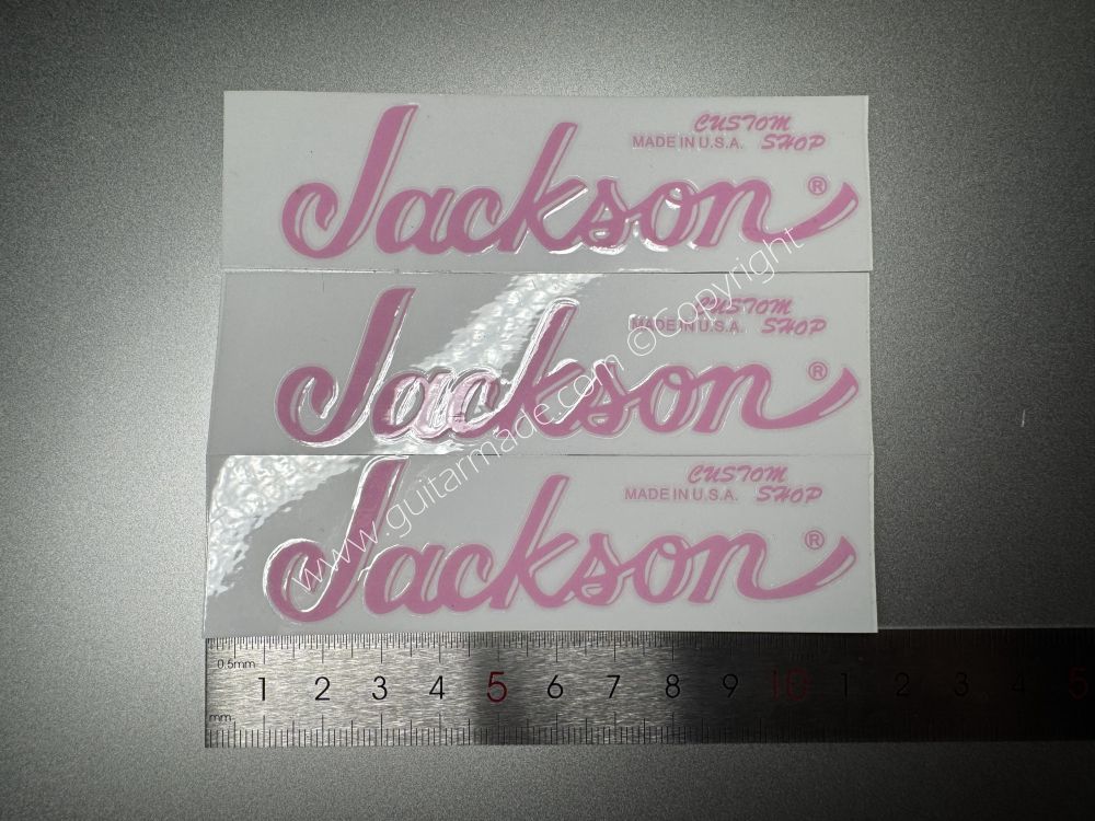 SHIP FROM CHINA !! PINK FENDER JACKSON GUITARS BASS Guitar VINLY Neck Headstock Decals Sticker