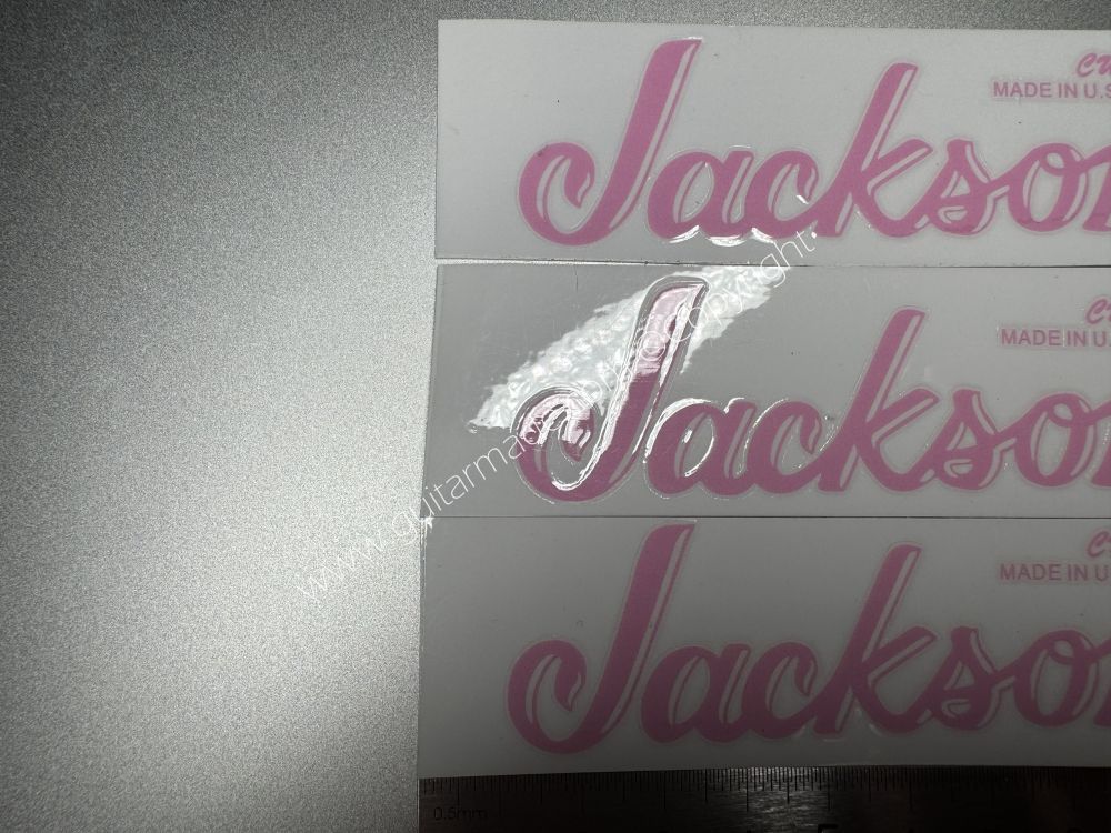 SHIP FROM CHINA !! PINK FENDER JACKSON GUITARS BASS Guitar VINLY Neck Headstock Decals Sticker