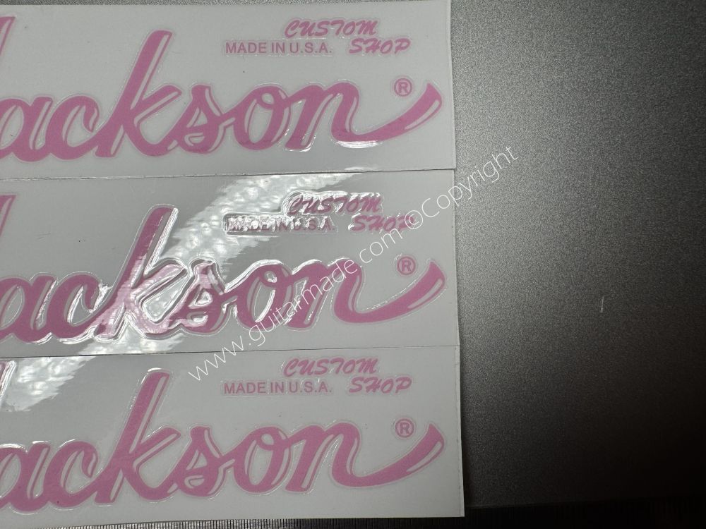 SHIP FROM CHINA !! PINK FENDER JACKSON GUITARS BASS Guitar VINLY Neck Headstock Decals Sticker