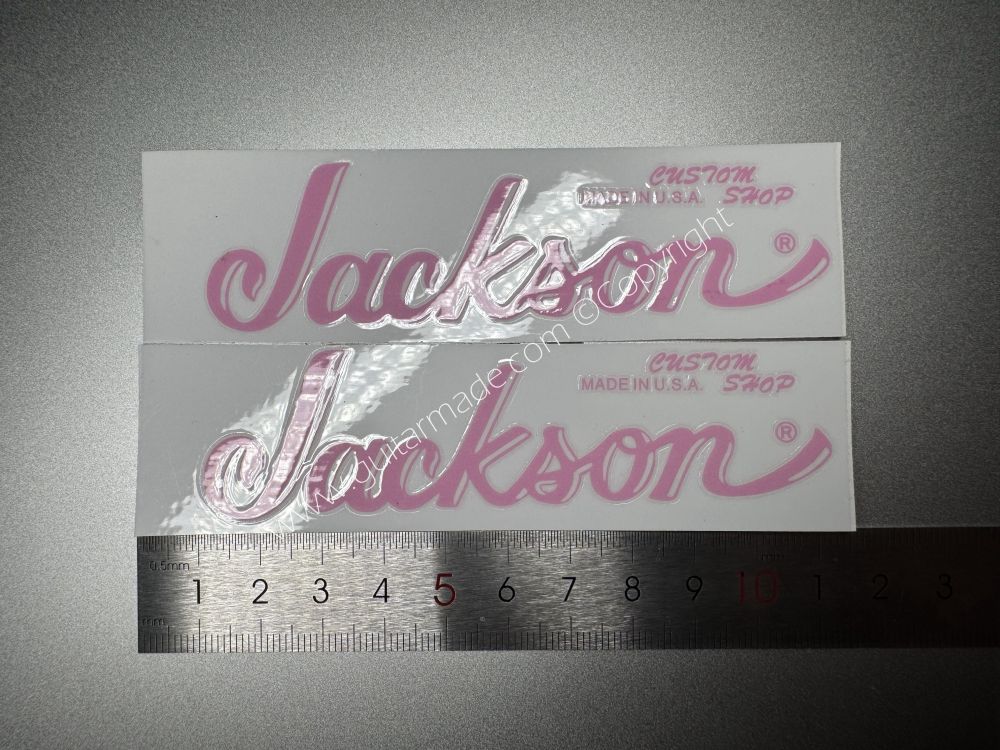 SHIP FROM CHINA !! PINK FENDER JACKSON GUITARS BASS Guitar VINLY Neck Headstock Decals Sticker