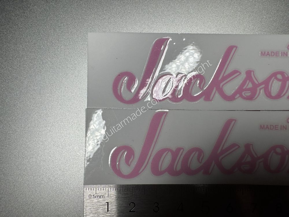 SHIP FROM CHINA !! PINK FENDER JACKSON GUITARS BASS Guitar VINLY Neck Headstock Decals Sticker