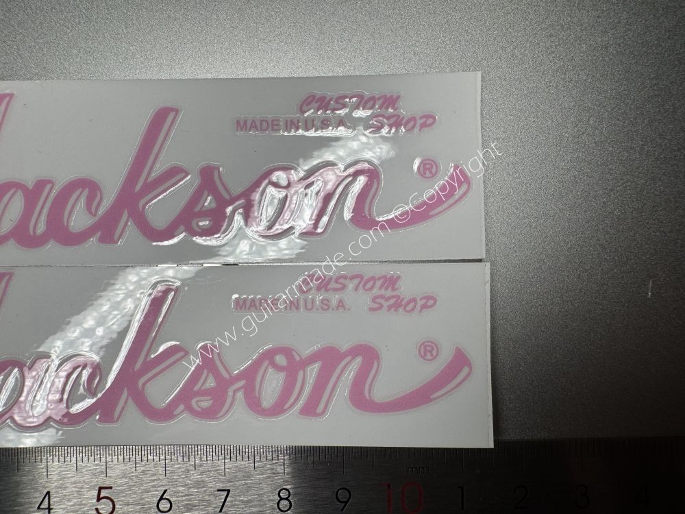 SHIP FROM CHINA !! PINK FENDER JACKSON GUITARS BASS Guitar VINLY Neck Headstock Decals Sticker