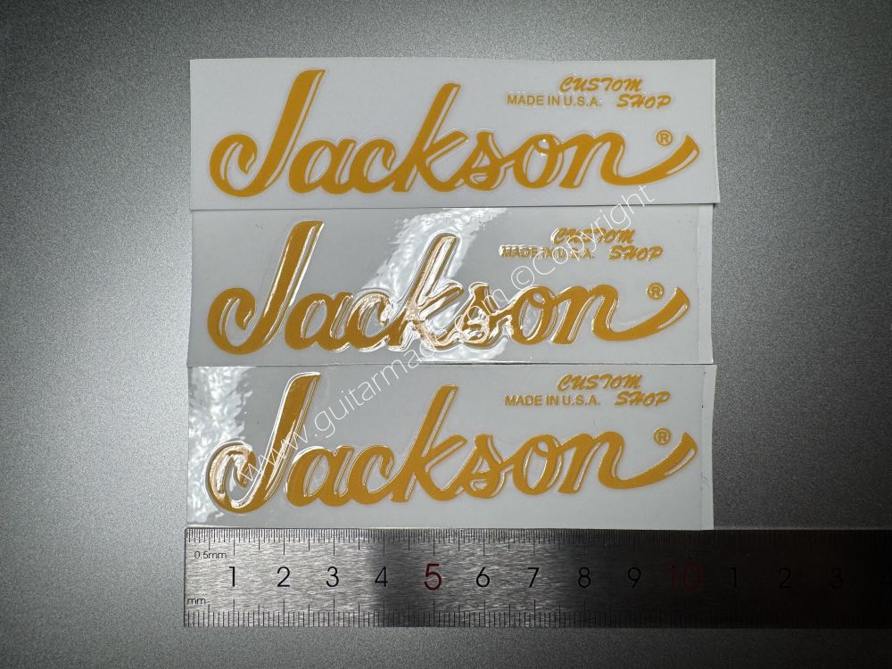 SHIP FROM CHINA !! YELLOW FENDER JACKSON GUITARS BASS Guitar VINLY Neck Headstock Decals Sticker