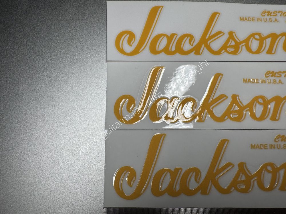 SHIP FROM CHINA !! YELLOW FENDER JACKSON GUITARS BASS Guitar VINLY Neck Headstock Decals Sticker