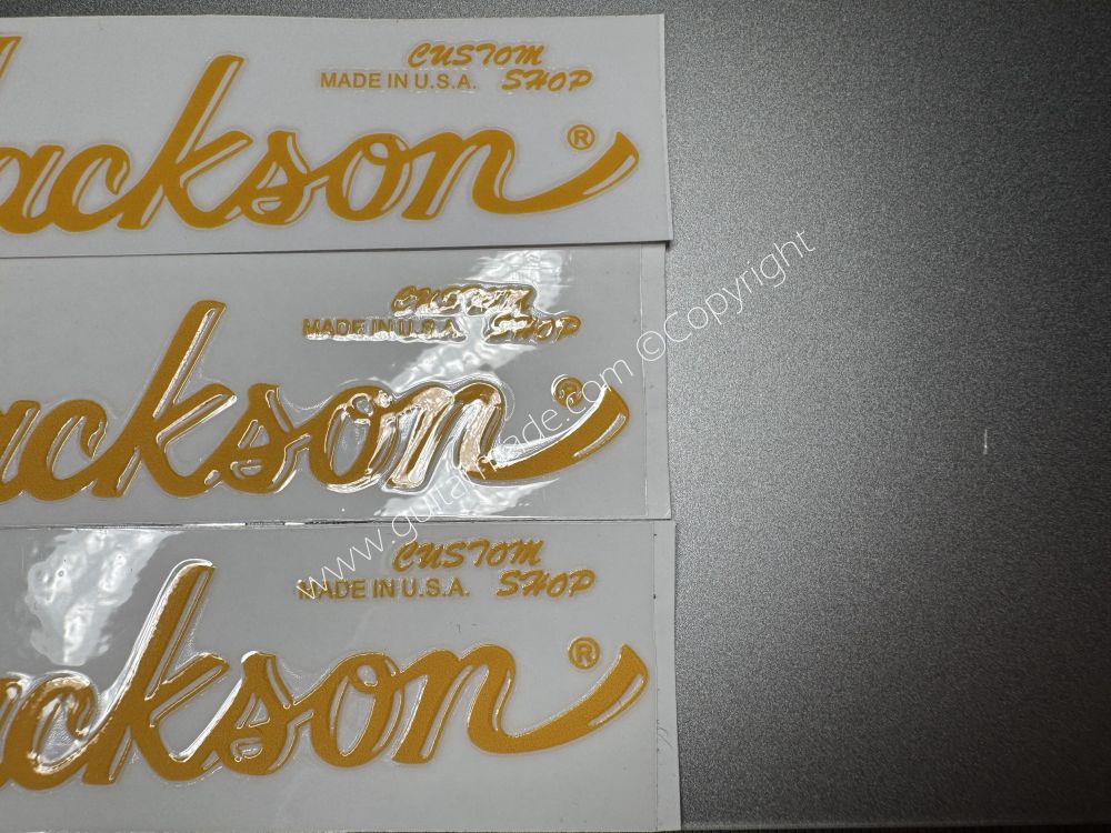 SHIP FROM CHINA !! YELLOW FENDER JACKSON GUITARS BASS Guitar VINLY Neck Headstock Decals Sticker