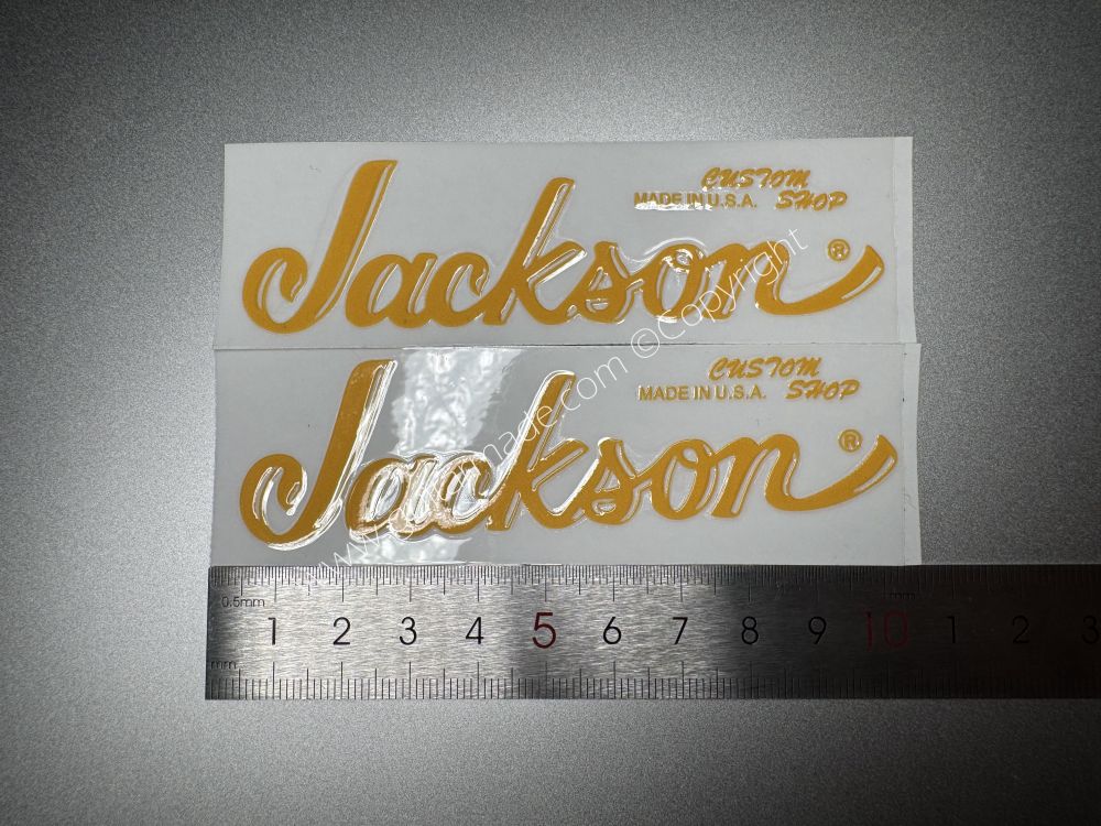 SHIP FROM CHINA !! YELLOW FENDER JACKSON GUITARS BASS Guitar VINLY Neck Headstock Decals Sticker