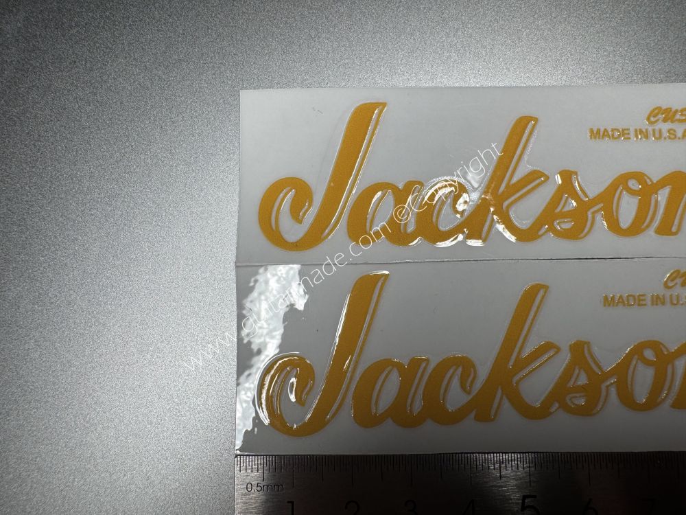 SHIP FROM CHINA !! YELLOW FENDER JACKSON GUITARS BASS Guitar VINLY Neck Headstock Decals Sticker