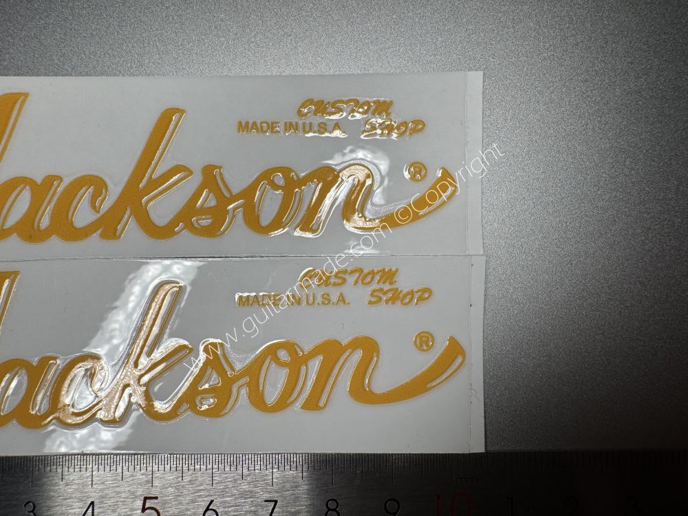 SHIP FROM CHINA !! YELLOW FENDER JACKSON GUITARS BASS Guitar VINLY Neck Headstock Decals Sticker
