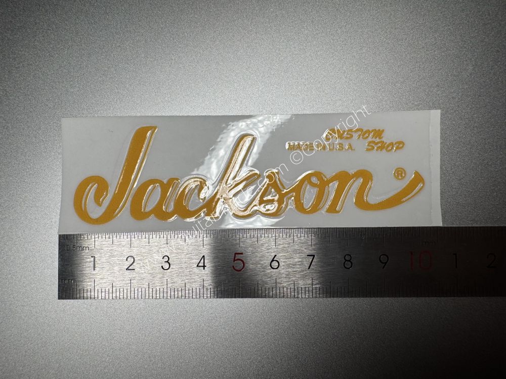 SHIP FROM CHINA !! YELLOW FENDER JACKSON GUITARS BASS Guitar VINLY Neck Headstock Decals Sticker