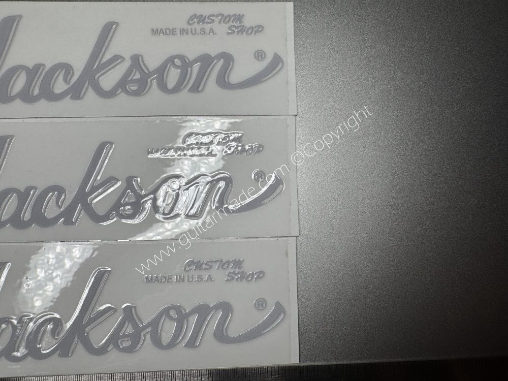 SHIP FROM CHINA !! GRAY FENDER JACKSON GUITARS BASS Guitar VINLY Neck Headstock Decals Sticker
