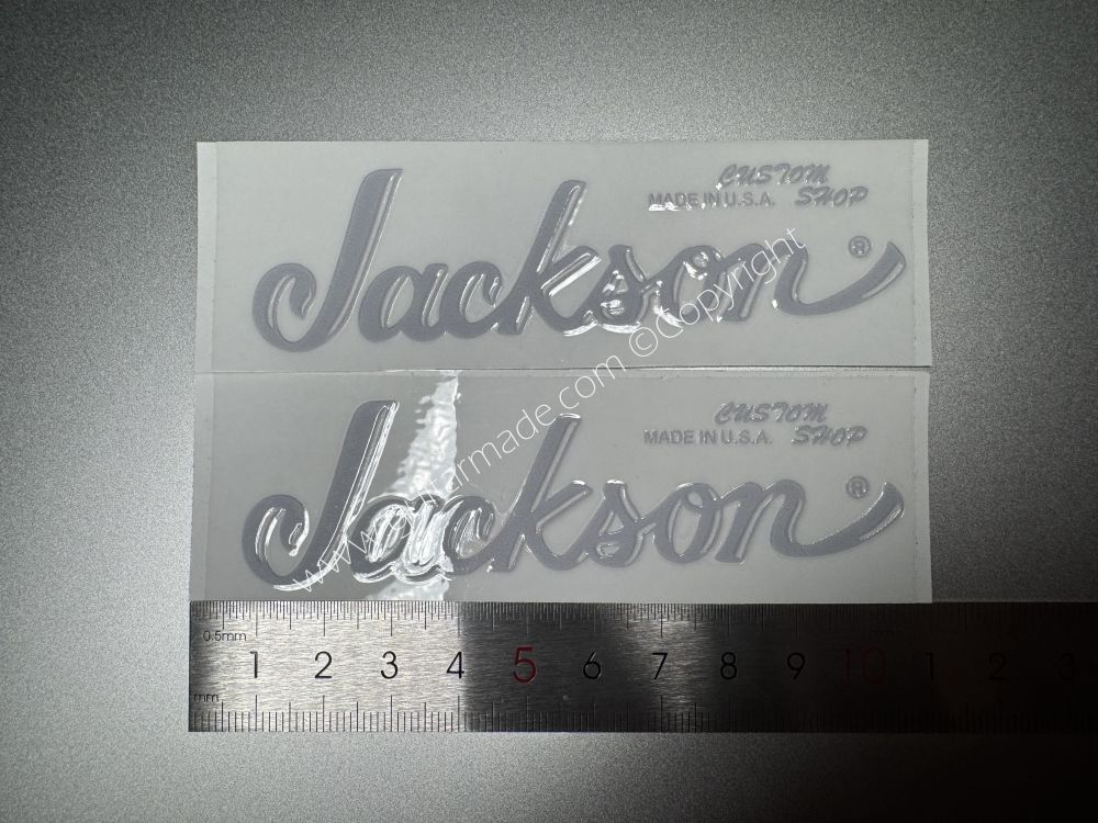 SHIP FROM CHINA !! GRAY FENDER JACKSON GUITARS BASS Guitar VINLY Neck Headstock Decals Sticker