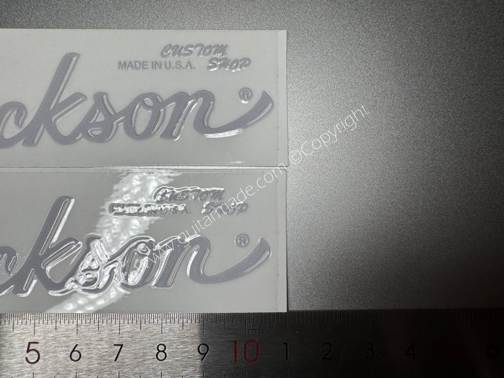 SHIP FROM CHINA !! GRAY FENDER JACKSON GUITARS BASS Guitar VINLY Neck Headstock Decals Sticker
