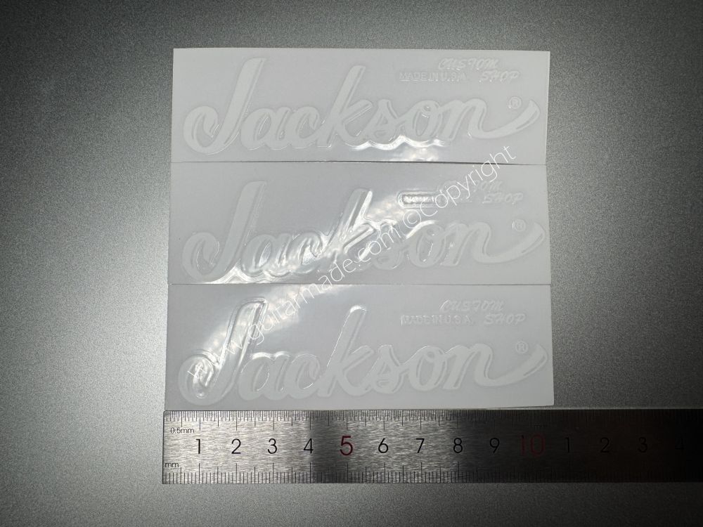SHIP FROM CHINA !! WHITE FENDER JACKSON GUITARS BASS Guitar VINLY Neck Headstock Decals Sticker
