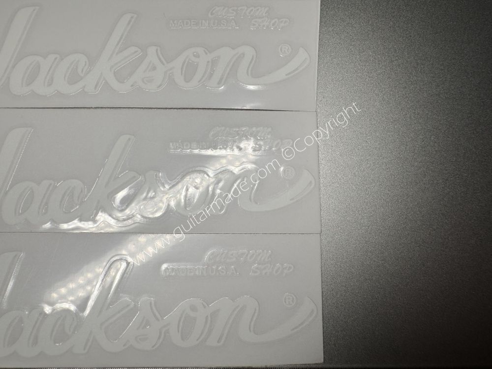 SHIP FROM CHINA !! WHITE FENDER JACKSON GUITARS BASS Guitar VINLY Neck Headstock Decals Sticker