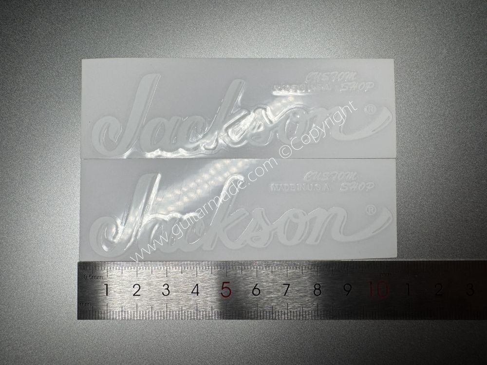 SHIP FROM CHINA !! WHITE FENDER JACKSON GUITARS BASS Guitar VINLY Neck Headstock Decals Sticker