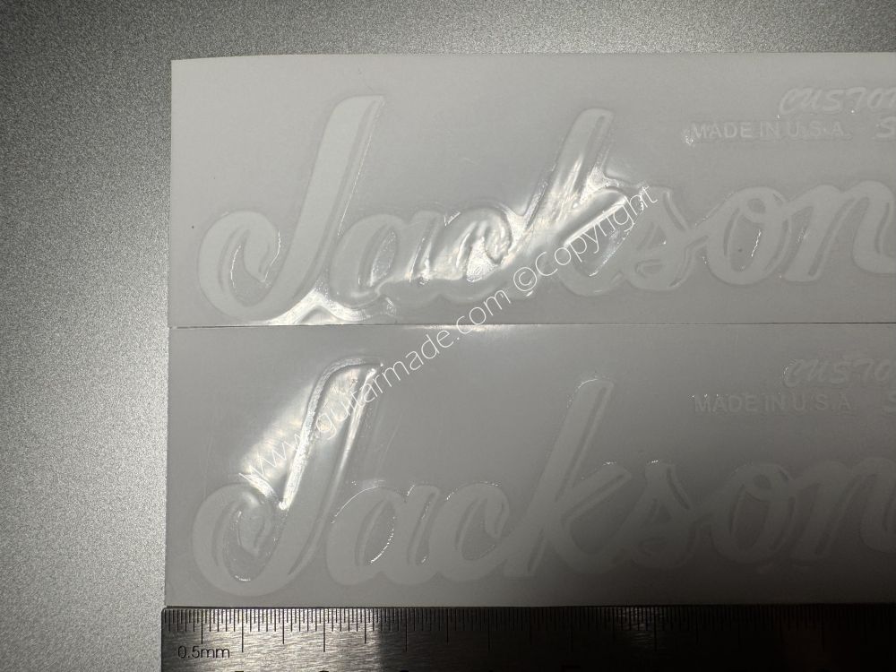 SHIP FROM CHINA !! WHITE FENDER JACKSON GUITARS BASS Guitar VINLY Neck Headstock Decals Sticker