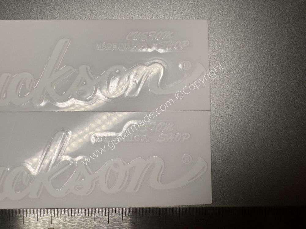 SHIP FROM CHINA !! WHITE FENDER JACKSON GUITARS BASS Guitar VINLY Neck Headstock Decals Sticker