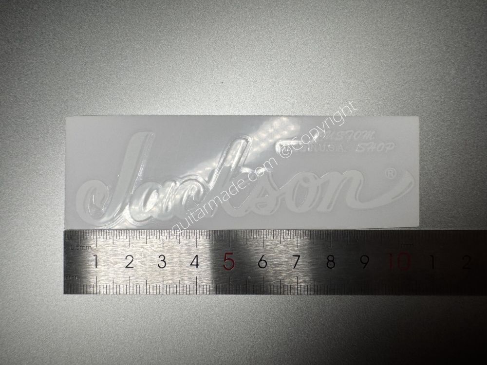 SHIP FROM CHINA !! WHITE FENDER JACKSON GUITARS BASS Guitar VINLY Neck Headstock Decals Sticker